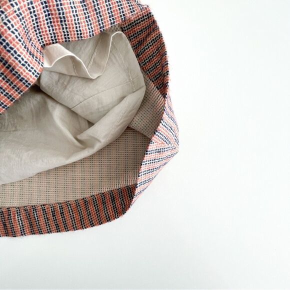 Tristan Skirt Front Pleats A-Line Striped Slash Pockets Blue Rust Women's S - Picture 10 of 10